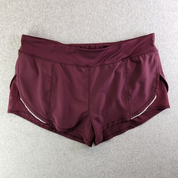 Zyia Active Shorts Womens XXL Red Brief Zip Pocket Drawstring Running Training - Picture 1 of 13